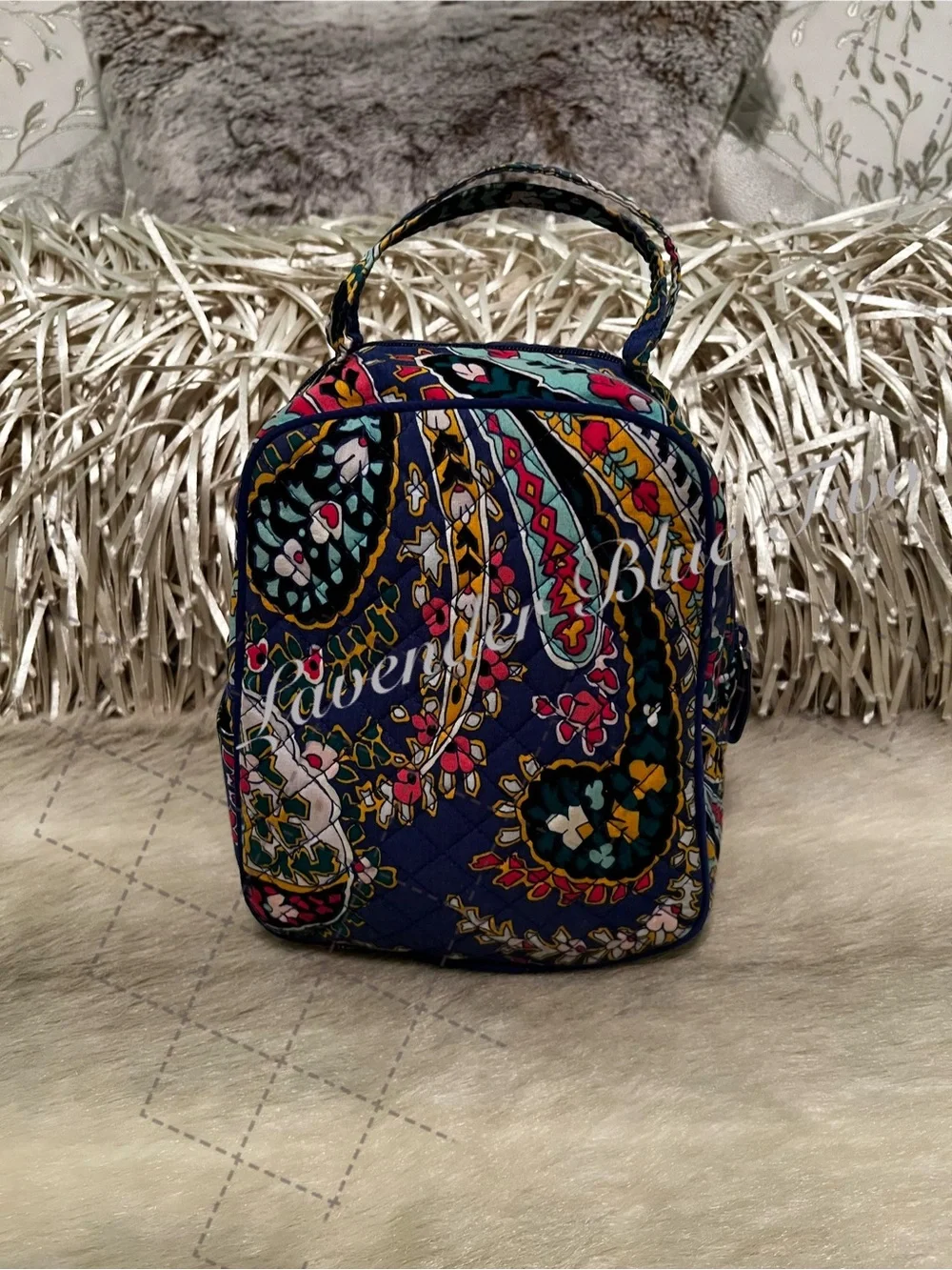 VERA BRADLEY Romantic Paisley 2018 Insulated Lunch Bunch Bag Pink Floral Purple